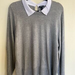 Grey Torrid Sweater with White Collar